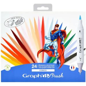 Set de Marqueurs Multicolores Graph'It - BD - À base d’alcool - 24 pcs - Publicité Set de Marqueurs Multicolores Graph'It - BD - À base d’alcool - 24 pcs - Publicité
