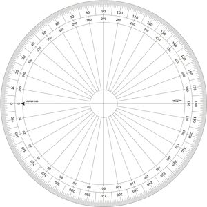 GRAPHOPLEX Full cirkel vinkelmätare - 30cm - Grader - Precision instrument GRAPHOPLEX Full cirkel vinkelmätare - 30cm - Grader - Precision instrument