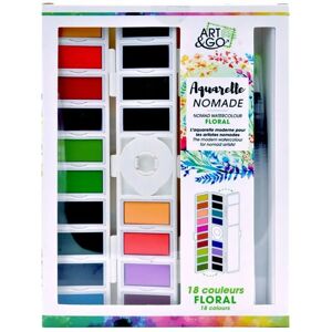 ART & GO Accordion Watercolor Palette - 18 FLORAL colors - Watercolor palette - OZ-AG42478 ART & GO Accordion Watercolor Palette - 18 FLORAL colors - Watercolor palette - OZ-AG42478