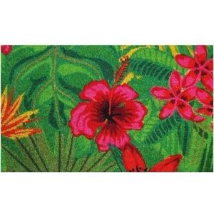 Tapis Coco Hibiscus IDMAT - Usage Intérieur/Extérieur - Publicité Tapis Coco Hibiscus IDMAT - Usage Intérieur/Extérieur - Publicité