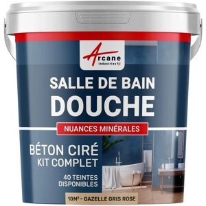 Kit microcemento Arcane Industries Gacela gris rose - Revêtement étanche salle de bain - Publicité Kit microcemento Arcane Industries Gacela gris rose - Revêtement étanche salle de bain - Publicité