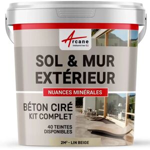 Kit béton Arcane Industries - Extérieur, Beige sable, 2 m² - Publicité Kit béton Arcane Industries - Extérieur, Beige sable, 2 m² - Publicité