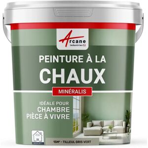 Peinture à la chaux naturelle pour intérieur Arcane Industries - Mineralis - Tila gris vert - 15m² - Publicité Peinture à la chaux naturelle pour intérieur Arcane Industries - Mineralis - Tila gris vert - 15m² - Publicité