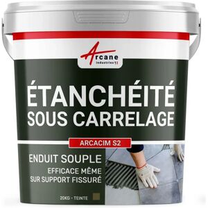 Revêtement étanche Arcane Industries - Modèle Arcacim S2 - Gris Marron - Pour Carrelage - Publicité Revêtement étanche Arcane Industries - Modèle Arcacim S2 - Gris Marron - Pour Carrelage - Publicité