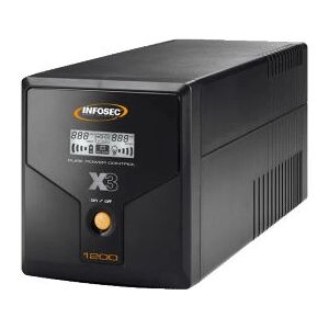 Infosec X3 EX LCD USB 1200 UPS - Interactif en ligne 1.2 kVA - Publicité Infosec X3 EX LCD USB 1200 UPS - Interactif en ligne 1.2 kVA - Publicité