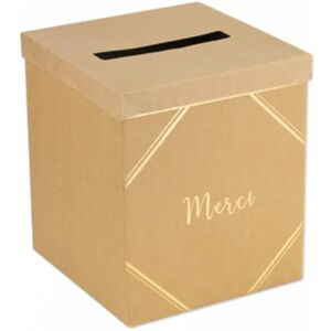 JADEO Kraft Cardboard Urn Diamond Thank You 21x25cm - Urn JADEO Kraft Cardboard Urn Diamond Thank You 21x25cm - Urn