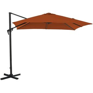 Alizé Roma Parasol Carré en Aluminium Orange 3x3m - Extérieur - Publicité Alizé Roma Parasol Carré en Aluminium Orange 3x3m - Extérieur - Publicité