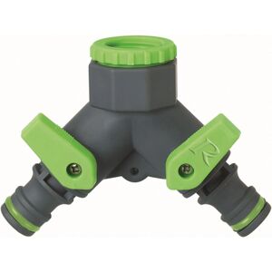 Ribimex RB.1202 raccord d'eau - Double sortie, Soft-Touch, 3/4" & 1/2" Ribimex RB.1202 raccord d'eau - Double sortie, Soft-Touch, 3/4" & 1/2"