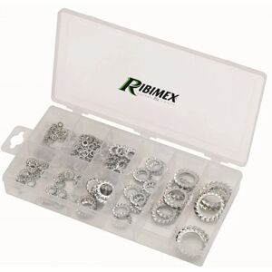 Ribimex Ensemble de 200 rondelles en acier galvanisé Ribimex Ensemble de 200 rondelles en acier galvanisé