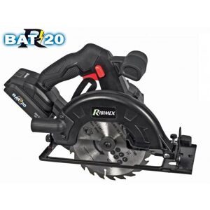 Scie circulaire Ribimex 165mm R-BAT20 20V avec batterie et chargeur Scie circulaire Ribimex 165mm R-BAT20 20V avec batterie et chargeur