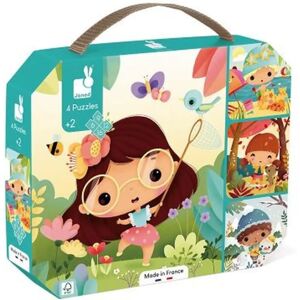 Janod Progressive Seasonal Puzzles - 4 Pieces Set for Kids Janod Progressive Seasonal Puzzles - 4 Pieces Set for Kids