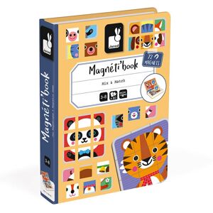 Janod J02587 Magnetibook 80 piezas Juego de caras de animales magnéticas para creatividad Janod J02587 Magnetibook 80 piezas Juego de caras de animales magnéticas para creatividad