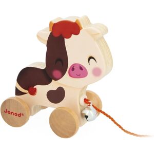 Janod Farm Pull Along Cow - Educational Toy for 1+ Janod Farm Pull Along Cow - Educational Toy for 1+
