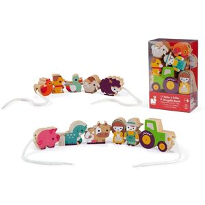 Janod Farm Beads - Wooden Stringable Farm Toys for Kids Janod Farm Beads - Wooden Stringable Farm Toys for Kids