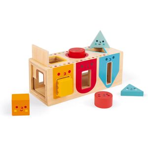 Janod Geometric Shapes Box - Wooden Educational Toy - Fine Motor Skills Janod Geometric Shapes Box - Wooden Educational Toy - Fine Motor Skills