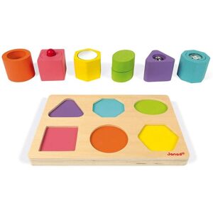 Janod Wood Shapes & Sounds 6-Block Puzzle - Puzzle Janod Wood Shapes & Sounds 6-Block Puzzle - Puzzle