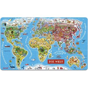 Janod Magnetic World Map Puzzle - 92 pcs - Educational Geography Toy Janod Magnetic World Map Puzzle - 92 pcs - Educational Geography Toy