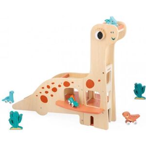 Ensemble de garage Dino Janod - Jouet en bois avec ascenseur et rampe Ensemble de garage Dino Janod - Jouet en bois avec ascenseur et rampe