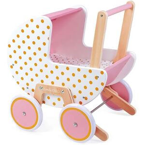 Janod Candy Chic Kočárek pro panenky - Dřevěná hračka od 18 měsíců Janod Candy Chic Kočárek pro panenky - Dřevěná hračka od 18 měsíců