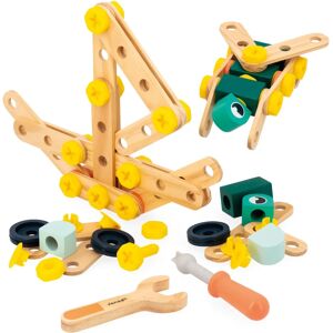 Set di costruzione in legno Janod Brico'Kids 100 pezzi - Giocattolo per bambini 3+ Set di costruzione in legno Janod Brico'Kids 100 pezzi - Giocattolo per bambini 3+