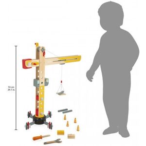 Janod Large Crane - Wooden Construction Toy - 74cm - Playful & Educational Janod Large Crane - Wooden Construction Toy - 74cm - Playful & Educational