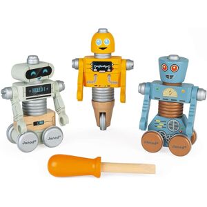 Janod - Build-your-own Wooden Robots - 53 Pieces - Construction Toy Janod - Build-your-own Wooden Robots - 53 Pieces - Construction Toy