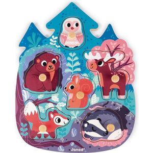 Janod J07097 Learning Toy - Forest Animal Puzzle - 6 Pieces Janod J07097 Learning Toy - Forest Animal Puzzle - 6 Pieces