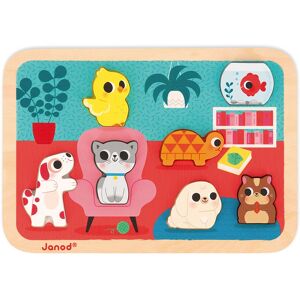 Janod 7-piece Animal Shape Puzzle - Educational Wooden Toy Janod 7-piece Animal Shape Puzzle - Educational Wooden Toy