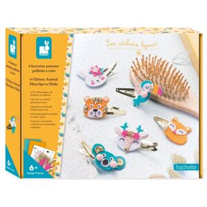 Janod Create-Your-Own Glitter Animal Hair Clips Kit - Craft Activity for Kids Janod Create-Your-Own Glitter Animal Hair Clips Kit - Craft Activity for Kids