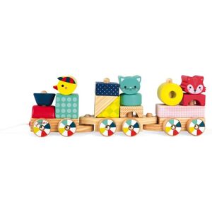 Janod Baby Forest Train Game - Wooden Train & Blocks for Ages 1+ Janod Baby Forest Train Game - Wooden Train & Blocks for Ages 1+