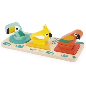 Janod Tropical Wooden Shape Puzzle - 12+ Months Janod Tropical Wooden Shape Puzzle - 12+ Months