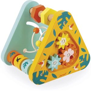 Janod Tropik Multi-Activity Toy - Wooden Early-Learning Triangle - 12 Months - Blue Janod Tropik Multi-Activity Toy - Wooden Early-Learning Triangle - 12 Months - Blue