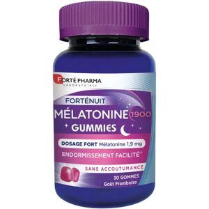 Forté Pharma Forté Nuit Mélatonine 1900 Gummies - Pot 30 gommes - Publicité Forté Pharma Forté Nuit Mélatonine 1900 Gummies - Pot 30 gommes - Publicité