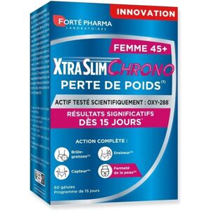 Forte Pharma Xtraslim Chrono - Femme 45+ - Perte de Poids - 60 Gélules (Programme de 15 Jours) - Publicité Forte Pharma Xtraslim Chrono - Femme 45+ - Perte de Poids - 60 Gélules (Programme de 15 Jours) - Publicité