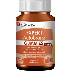 Forte Pharma Expert Autobronz 3en1 Framboise 60 Gummies - Complément alimentaire - Publicité Forte Pharma Expert Autobronz 3en1 Framboise 60 Gummies - Complément alimentaire - Publicité