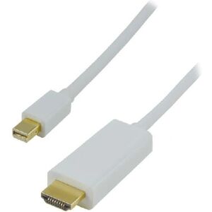 Câble Mini DisplayPort à HDMI MCL Samar MC394E - 2m - Blanc - Publicité Câble Mini DisplayPort à HDMI MCL Samar MC394E - 2m - Blanc - Publicité