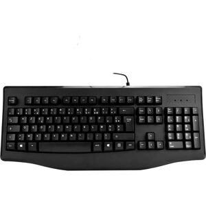 Clavier MCL ACK-294/N - Silencieux, Résistant aux liquides, USB AZERTY - Publicité Clavier MCL ACK-294/N - Silencieux, Résistant aux liquides, USB AZERTY - Publicité