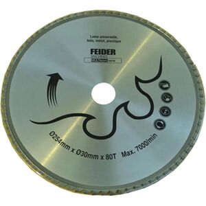 Lama de sierra universal Feider - 80 dientes - Madera, Metal, Plástico Lama de sierra universal Feider - 80 dientes - Madera, Metal, Plástico