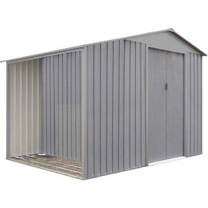 Habitat et jardin Abri de jardin en métal + bûcher - 5,31m² - Publicité Habitat et jardin Abri de jardin en métal + bûcher - 5,31m² - Publicité