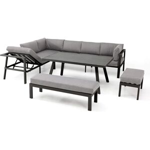 DCB GARDEN Antalya - Ensemble repas de jardin - Gris anthracite - 9 places - Publicité DCB GARDEN Antalya - Ensemble repas de jardin - Gris anthracite - 9 places - Publicité