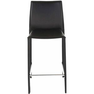 Zago Store Tabouret de Bar en Cuir Recyclé Noir - Chaises de Bar - Publicité Zago Store Tabouret de Bar en Cuir Recyclé Noir - Chaises de Bar - Publicité