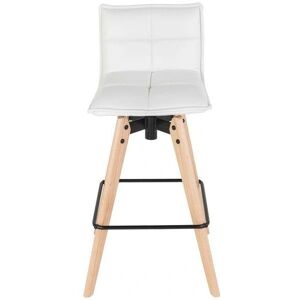 ZAGO STORE - MAE - Blanc - PU imitation cuir - Bar chair - Publicité ZAGO STORE - MAE - Blanc - PU imitation cuir - Bar chair - Publicité