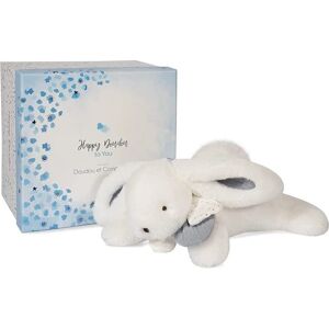 Doudou et Compagnie Conejo de peluche - 25 cm - Azul/Blanco - Caja de regalo Doudou et Compagnie Conejo de peluche - 25 cm - Azul/Blanco - Caja de regalo