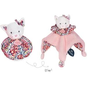 Doudou et Compagnie Pink Cat Plush Toy - 3-in-1 Comforter & Sensory Ball Doudou et Compagnie Pink Cat Plush Toy - 3-in-1 Comforter & Sensory Ball