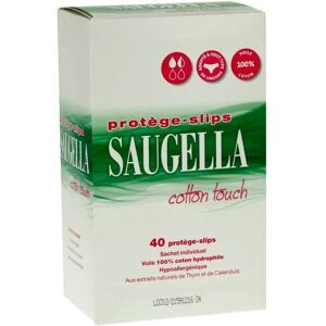 Saugella Cotton Touch 40 Protège-Slips - Hypoallergénique, Micro-aéré, Extraits Naturels - Publicité Saugella Cotton Touch 40 Protège-Slips - Hypoallergénique, Micro-aéré, Extraits Naturels - Publicité