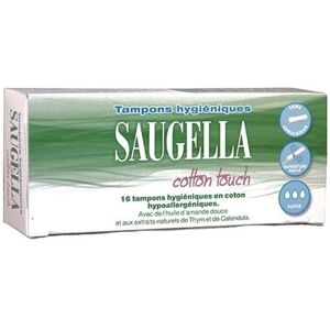 Tampons Super Cotton Touch Saugella - Hygiéniques pour flux abondants - Publicité Tampons Super Cotton Touch Saugella - Hygiéniques pour flux abondants - Publicité