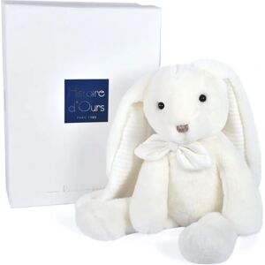 Lapine Blanche Preppy Chic - Doudou en Peluche Lapine Blanche Preppy Chic - Doudou en Peluche