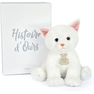 HISTOIRE D'OURS Chat Blanc Peluche pour Bébé - Publicité HISTOIRE D'OURS Chat Blanc Peluche pour Bébé - Publicité
