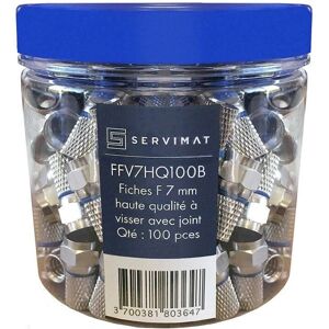 Servimat FFV7HQ100B - 100 Pièces Fiches à Visser 7mm de Haute Qualité - Composant Électronique - Publicité Servimat FFV7HQ100B - 100 Pièces Fiches à Visser 7mm de Haute Qualité - Composant Électronique - Publicité