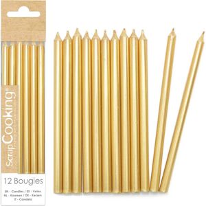 ScrapCooking 12 Bougies d'Or - Décoration Anniversaire 12cm - Publicité ScrapCooking 12 Bougies d'Or - Décoration Anniversaire 12cm - Publicité